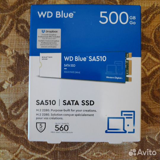Твердотельный накопитель SSD WD Blue 500 Гб