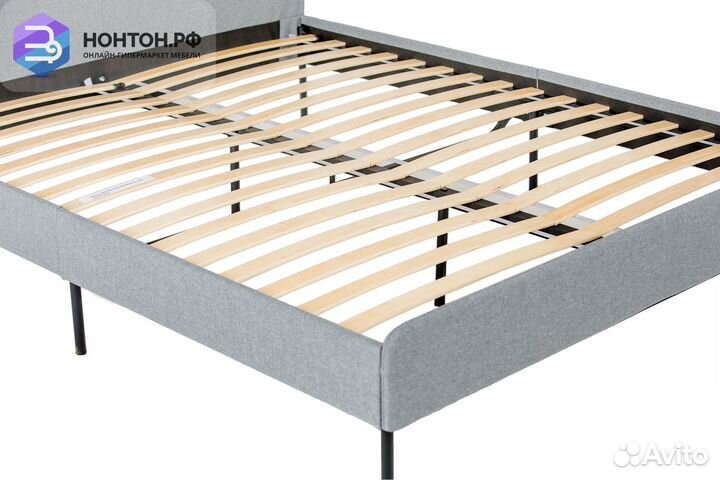 Кровать Ноа светло-серая