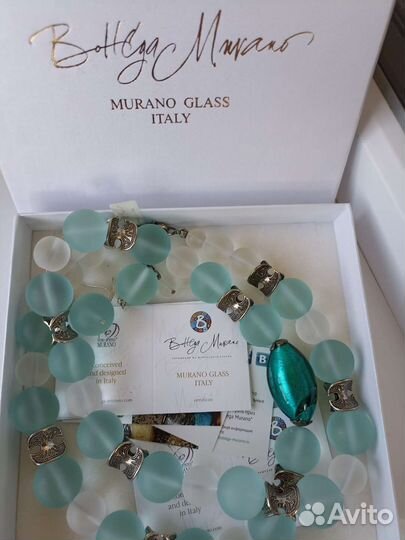 Комплект(ожерелье+серьги) Bottega Murano