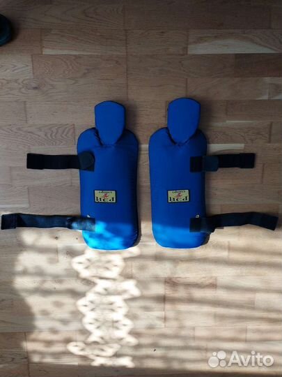 Щитки на голень с язычком штрих-3(рей Спорт)