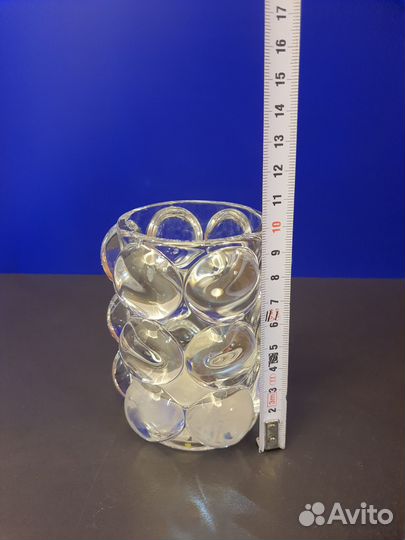 Подсвечник стеклянный Линзы, Польша