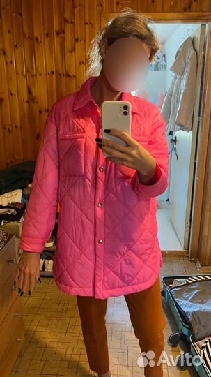 Куртка рубашка розовая размер L