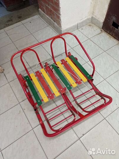 Санки для двойни. с колесами