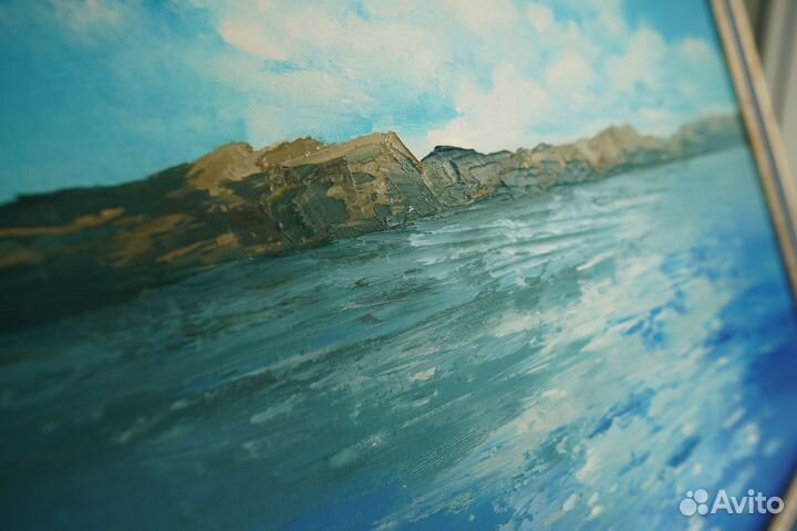Картина маслом на холсте морской пейзаж