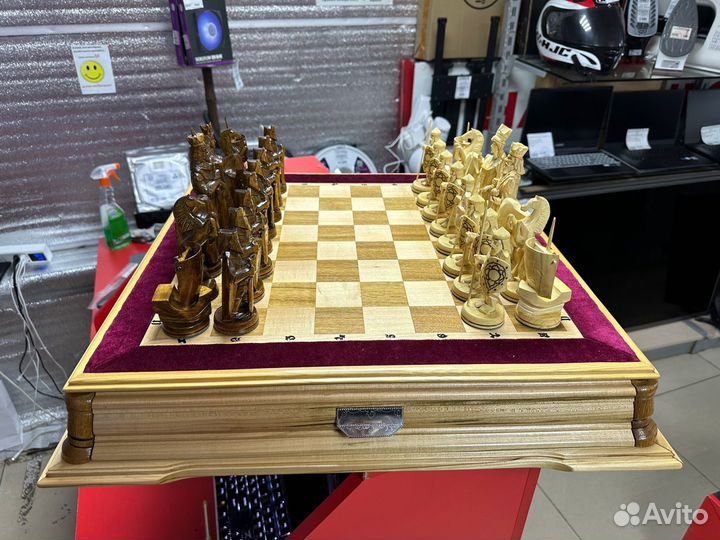Шахматы + нарды ручной работы