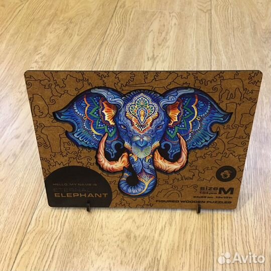 Деревянный пазл Unidragon «Вечный слон»