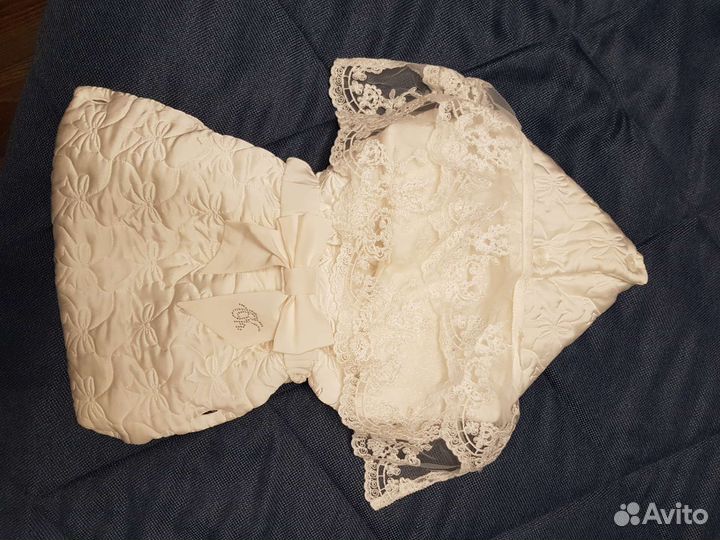 Нарядный белый конверт на выписку Choupette