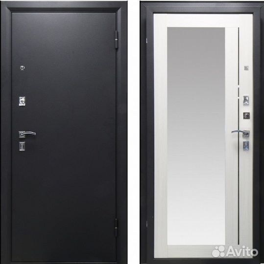 Дверь входная с зеркалом под ключ