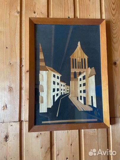 Картина панно из соломки