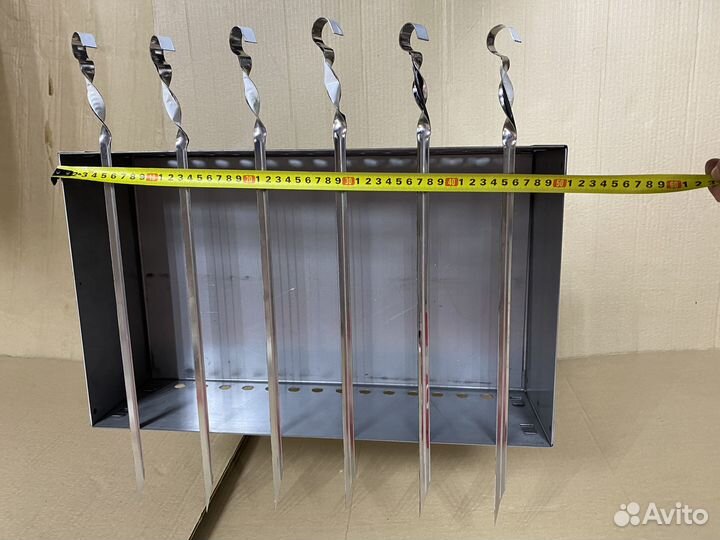 Мангал высокий на ножках 1,5 мм + шампура (6 шт)