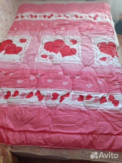 Одеяло стеганное с овечьей шерстью