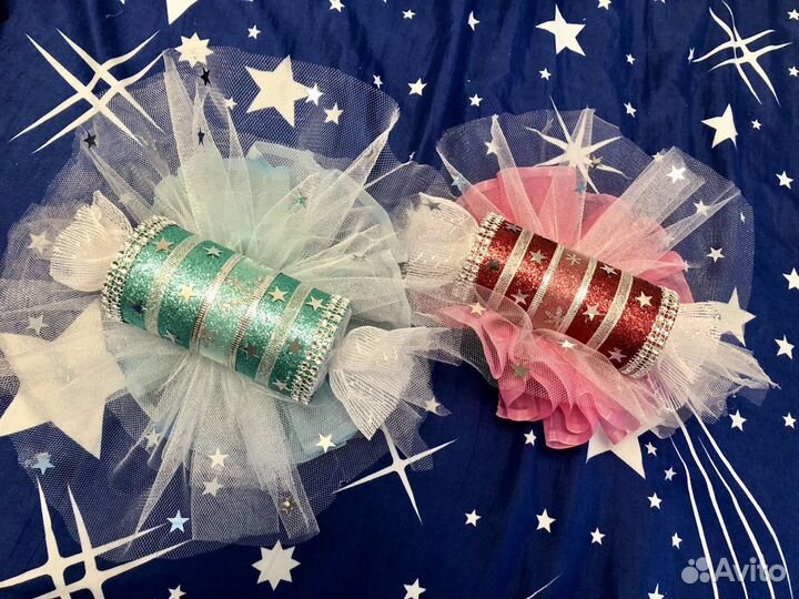 Новогодняя Заколка конфета. Костюм конфетки