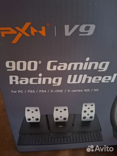 Игровой руль 900 градусов 3 педали