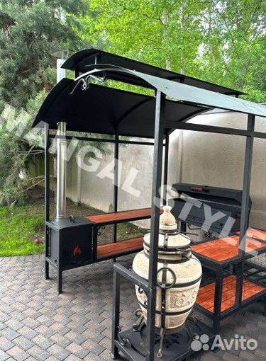 Мангал с крышей