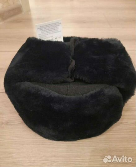 Шапка ушанка полиция новая, р. 56