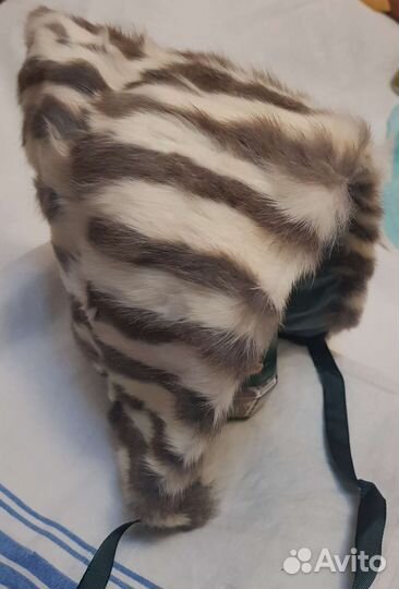 2 Шапки детские,мех- кролик, белка