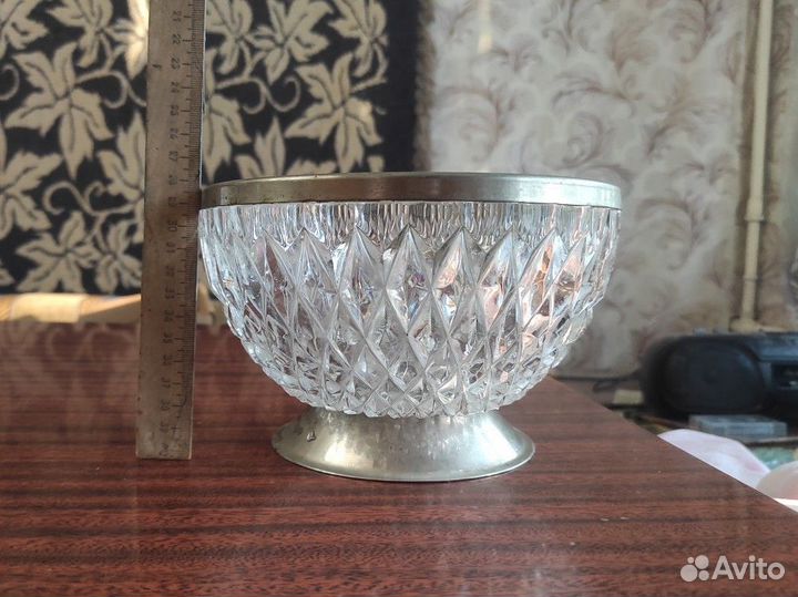 Винтажная большая ваза конфетница