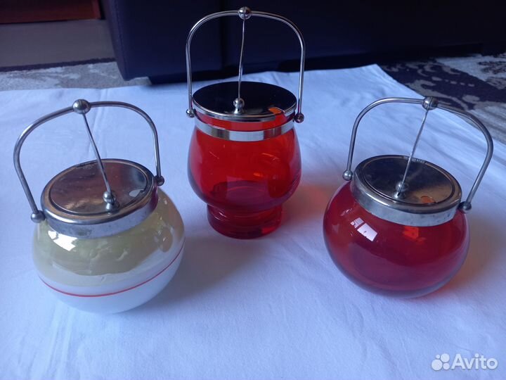 Сахарницы цветное стекло СССР