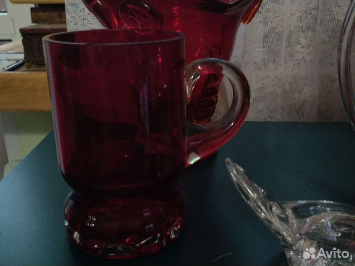 Конфетницы рубиновое цветное стекло СССР