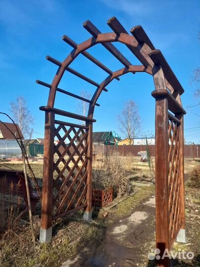 Арка для роз, декор, деревянная