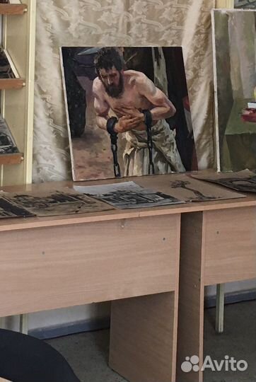 Картина маслом копия Репина большая