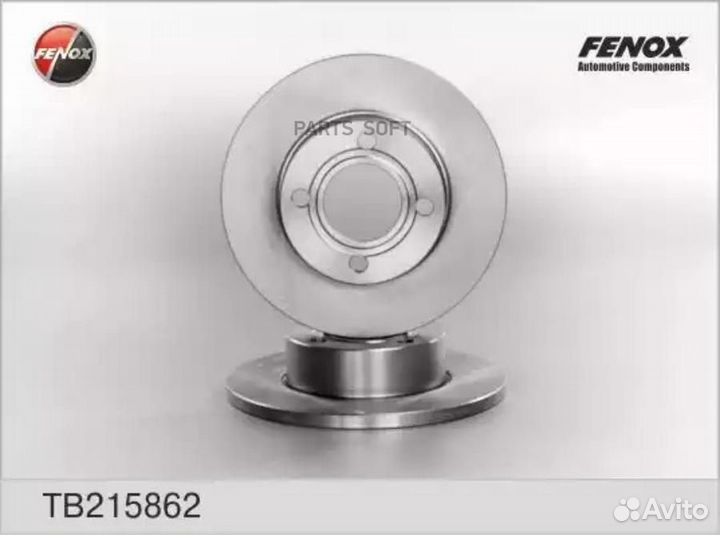 Fenox TB215862 Диск тормозной audi 80 -96 перед