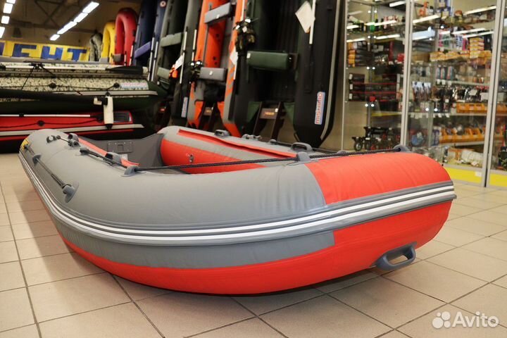 Лодка драккар 3400 нднд hant-PRO красно-серая