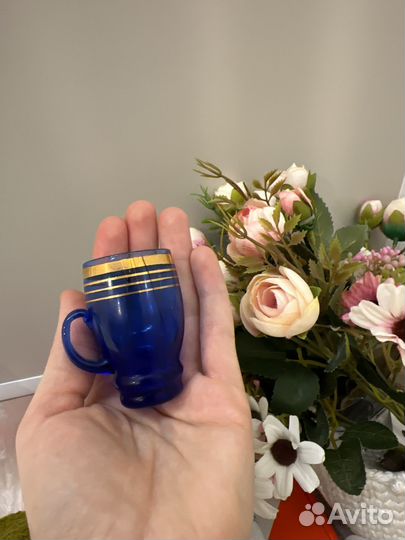 Кобальтовое стекло СССР стопки