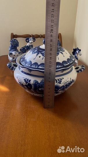 Суповница Гжель