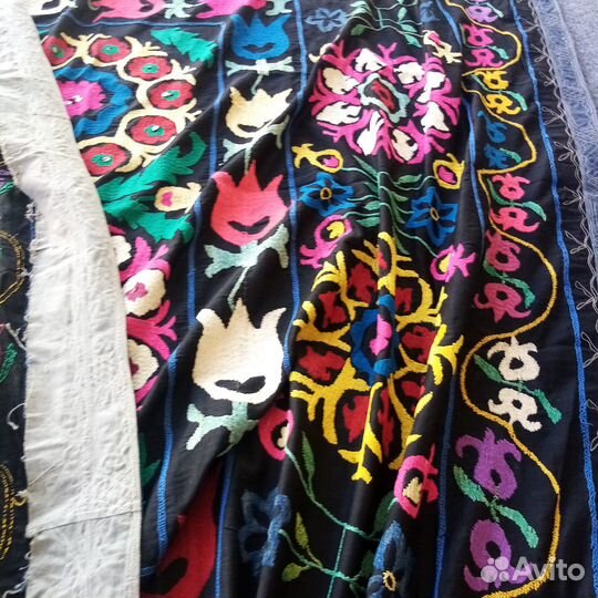 Узбекское винтажное сюзане. Панно, покрывало. 009