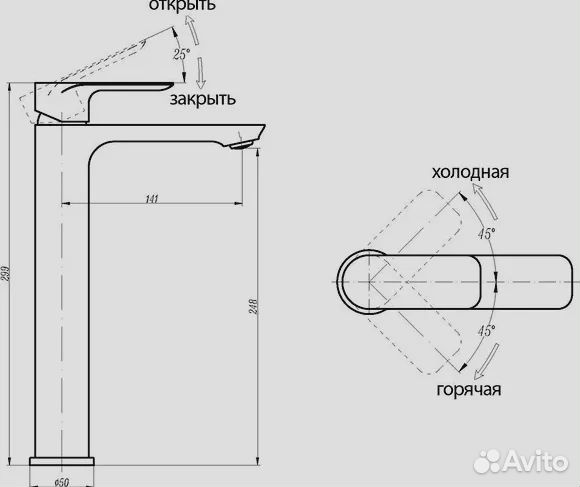 Смеситель для раковины Abber