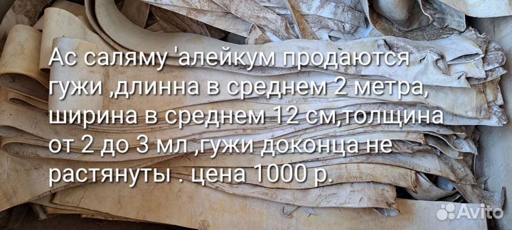 Гужи сыромятины