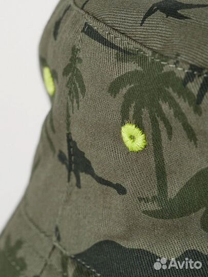 Панамка цвета хаки в принт H&M