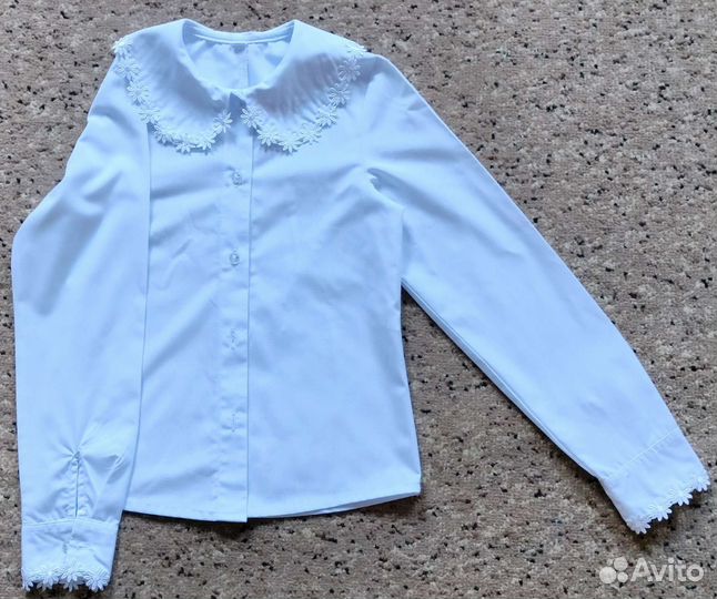 Блузка(рубашка) школьная для девочки. Разм 134-140