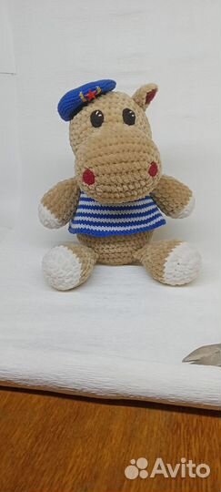 Мягкая игрушка бегемот