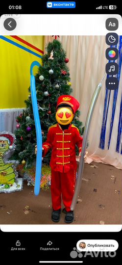 Костюм оловянного солдата 100-110