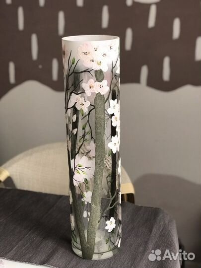 Ваза стекляная высокая