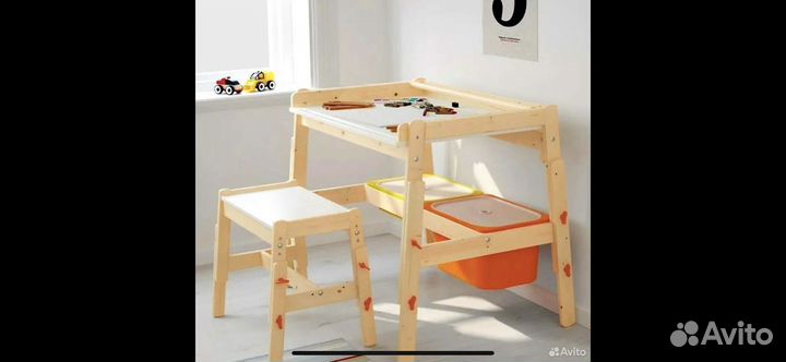 Растущий стол и стул икея