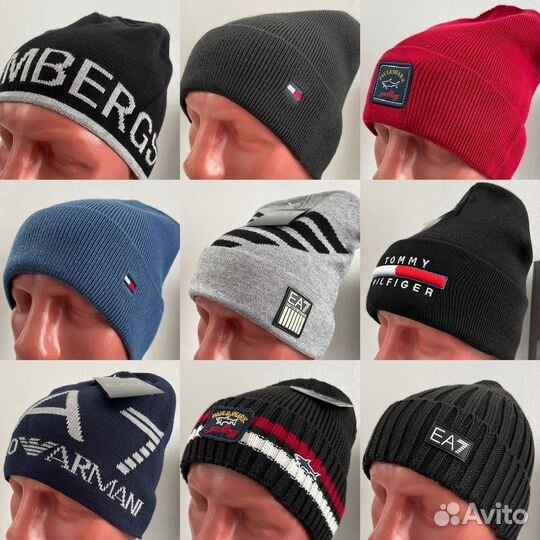 Шапки EA7, Boss, Tommy, Paul Shark, Nike