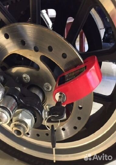 Замок противоугонный на тормозной диск с сигналом