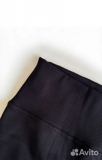 Легинсы в рубчик утеплённые