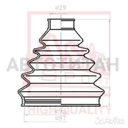 Пыльник ШРУС (комплект без смазки ) BMW X5 E53 1999-2006 asva