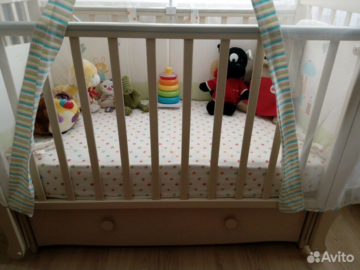 Кроватка Можга С717 Елисей слоновая кость