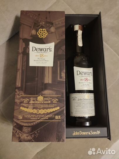 Dewars 18 лет с бутылкой