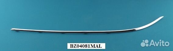 Накладка на бампер M-BZ E-class W212 09-12 LH хро