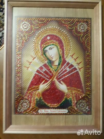 Продам иконы изготовлены алмазной вышивкой бисера