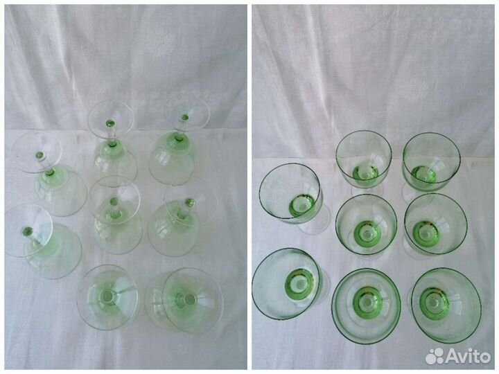 Бокалы, рюмки, стопки из цветного стекла