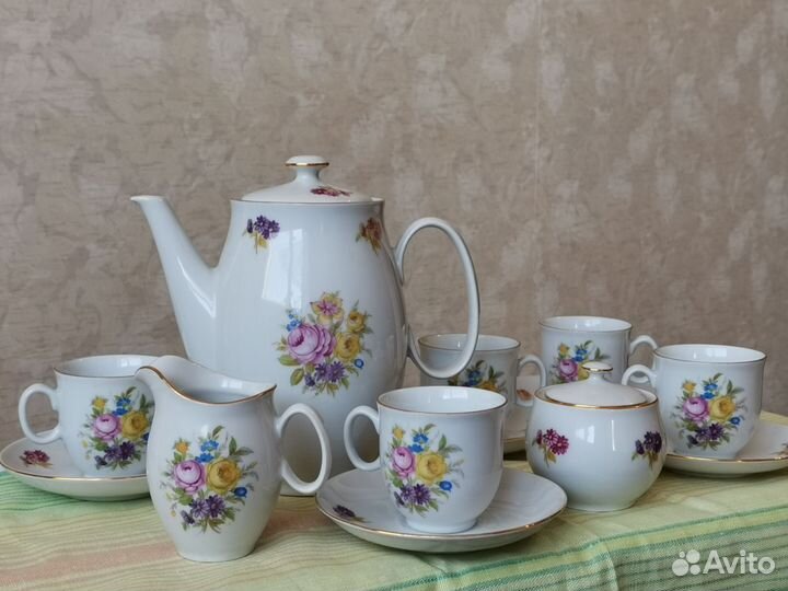 Сервиз кофейный Чехословакия (bohemia)