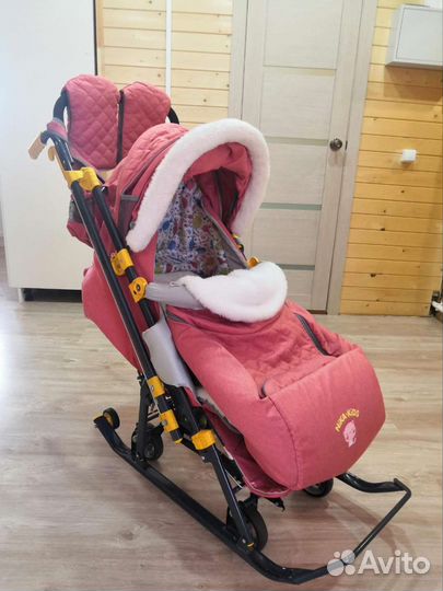 Детские санки коляска nika