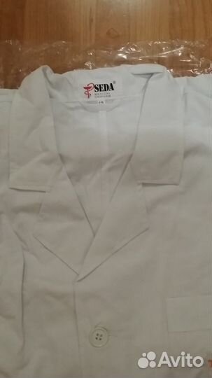 Медицинский белый халат мужской, женский